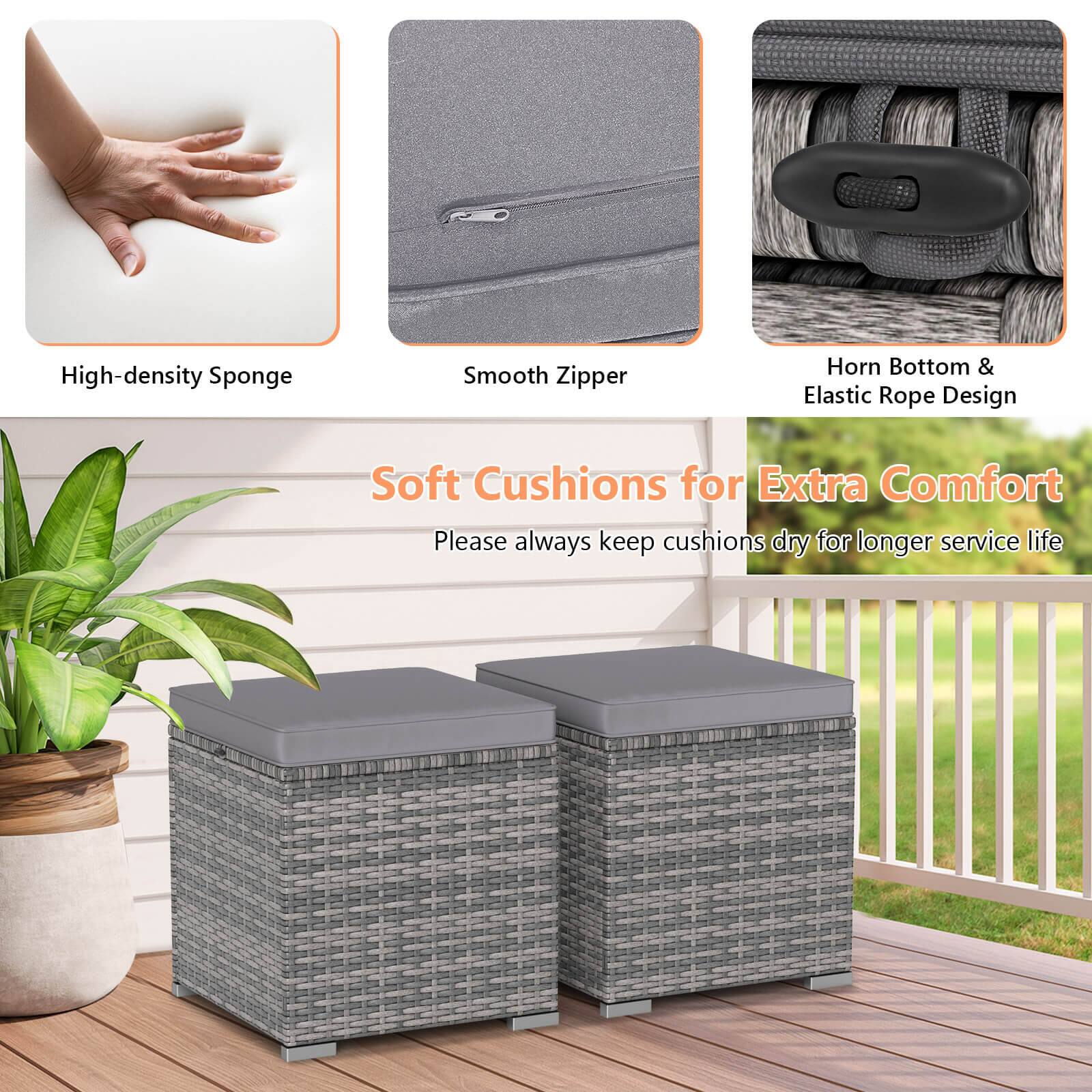 High-density Sponge  
Smooth Zipper  
Horn Bottom & Elastic Rope Design  

Soft Cushions for Extra Comfort  

Please always keep cushions dry for longer service life