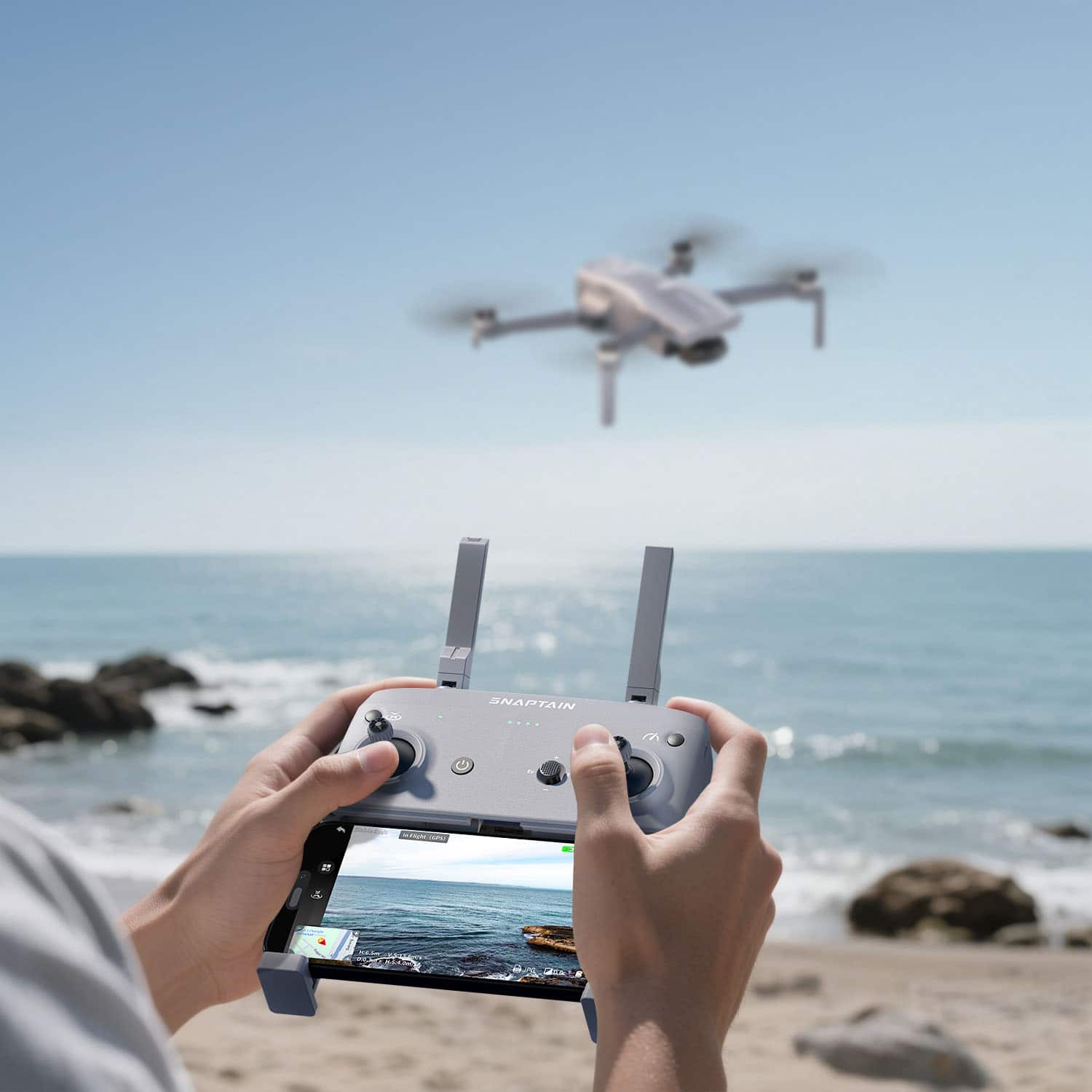 Alt View 8. Snaptain - P40 LITE 3-Axis Gimbal Camera Drone - Gray.