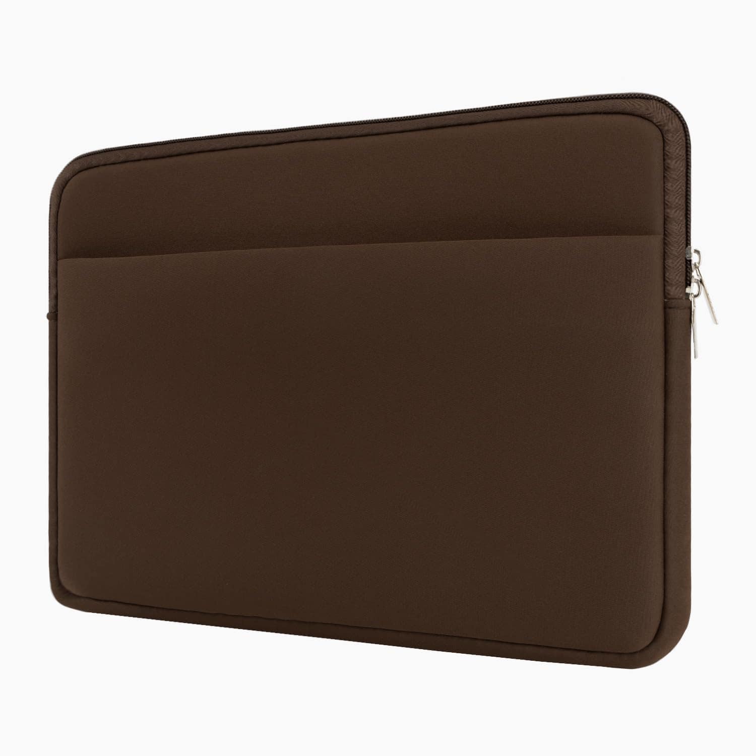 Core Tech - 13-14 Inch Padded Laptop Sleeve with Front Accessory Pocket - Brown