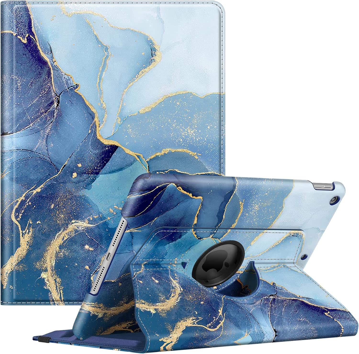 Fintie - 360° Rotating Case for iPad 9th / 8th / 7th Generation 10.2 Inch | Shockproof Cover with Pencil Holder Auto Wake/Sleep - Blue Marble price history on PriceWatchPro