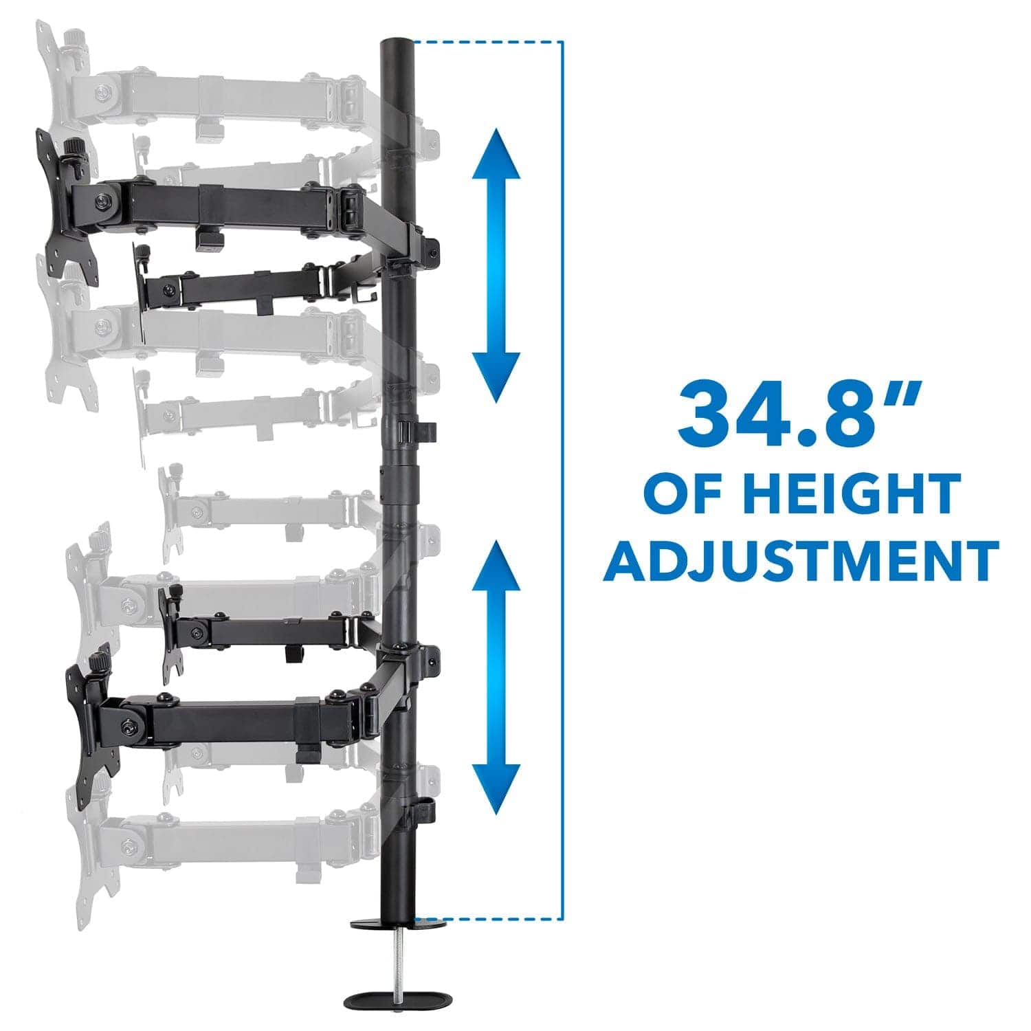 34.8" OF HEIGHT ADJUSTMENT