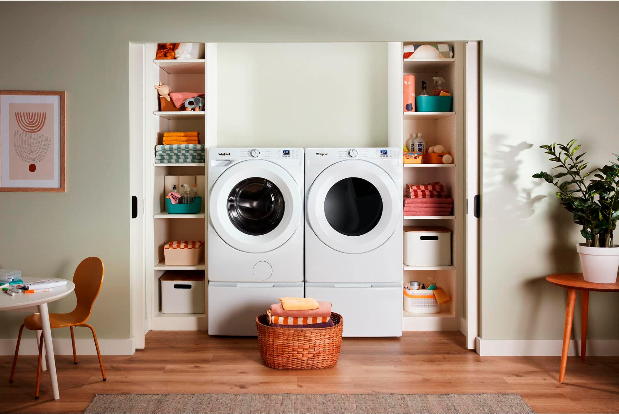 Alt View 16. Whirlpool - 4.5 Cu. Ft. High Efficiency Front Load Washer with Tumble Fresh Option - White.