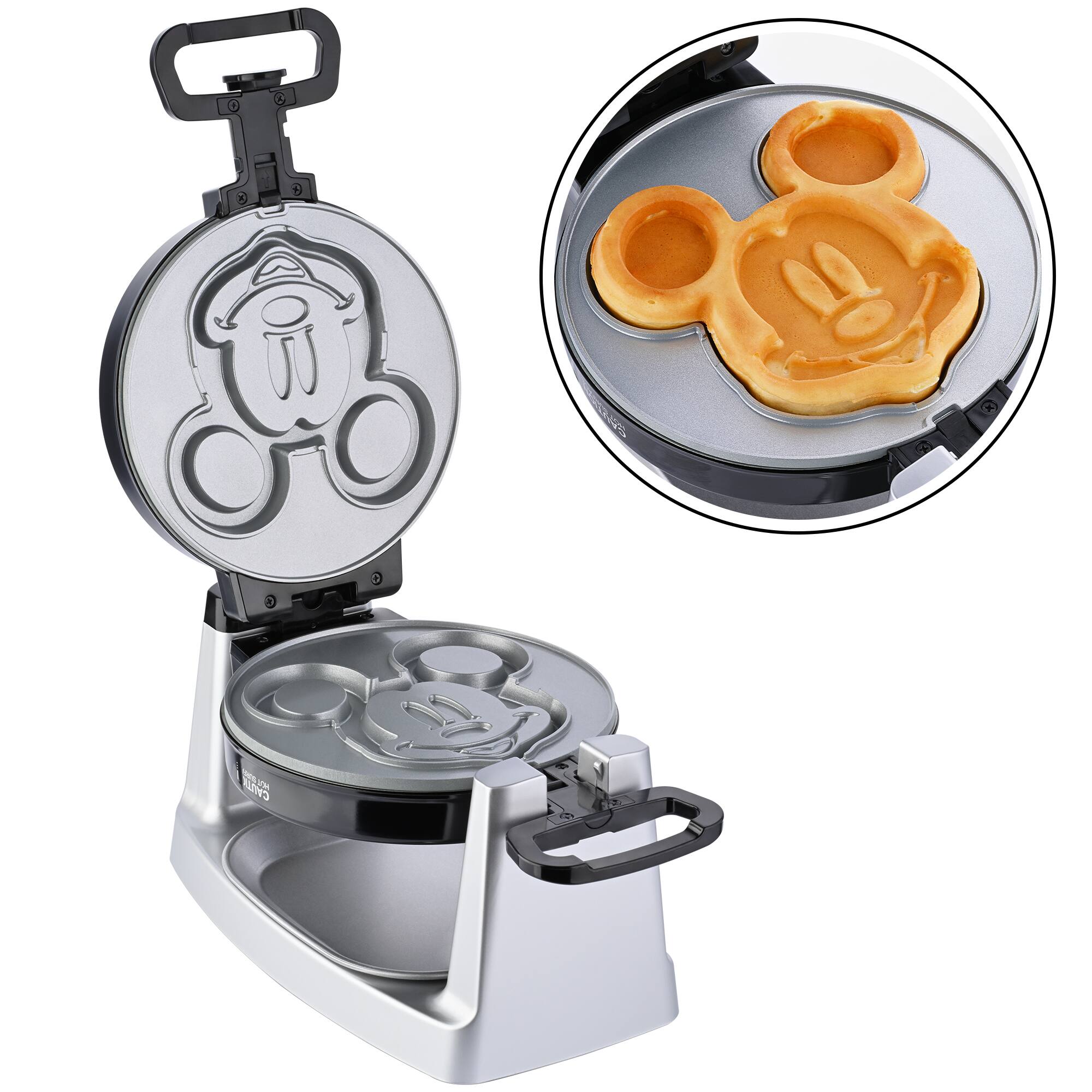 Alt View 2. Disney - Mickey Mouse Waffle and Donut Maker - Silver.