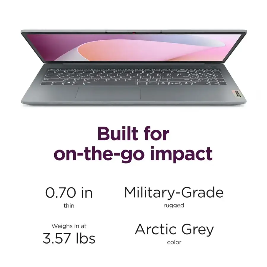 Built for on-the-go impact. 0.70 in Military-Grade thin rugged. Weighs in at 3.57 lbs. Arctic Grey color.