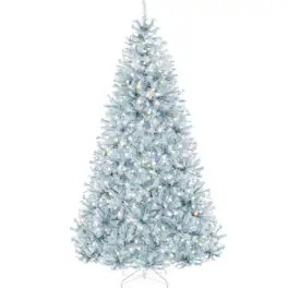 Best Choice Products - 6ft Pre-Lit Christmas Tree, Artificial Holiday Decoration w/ 250 Lights - Ice Blue