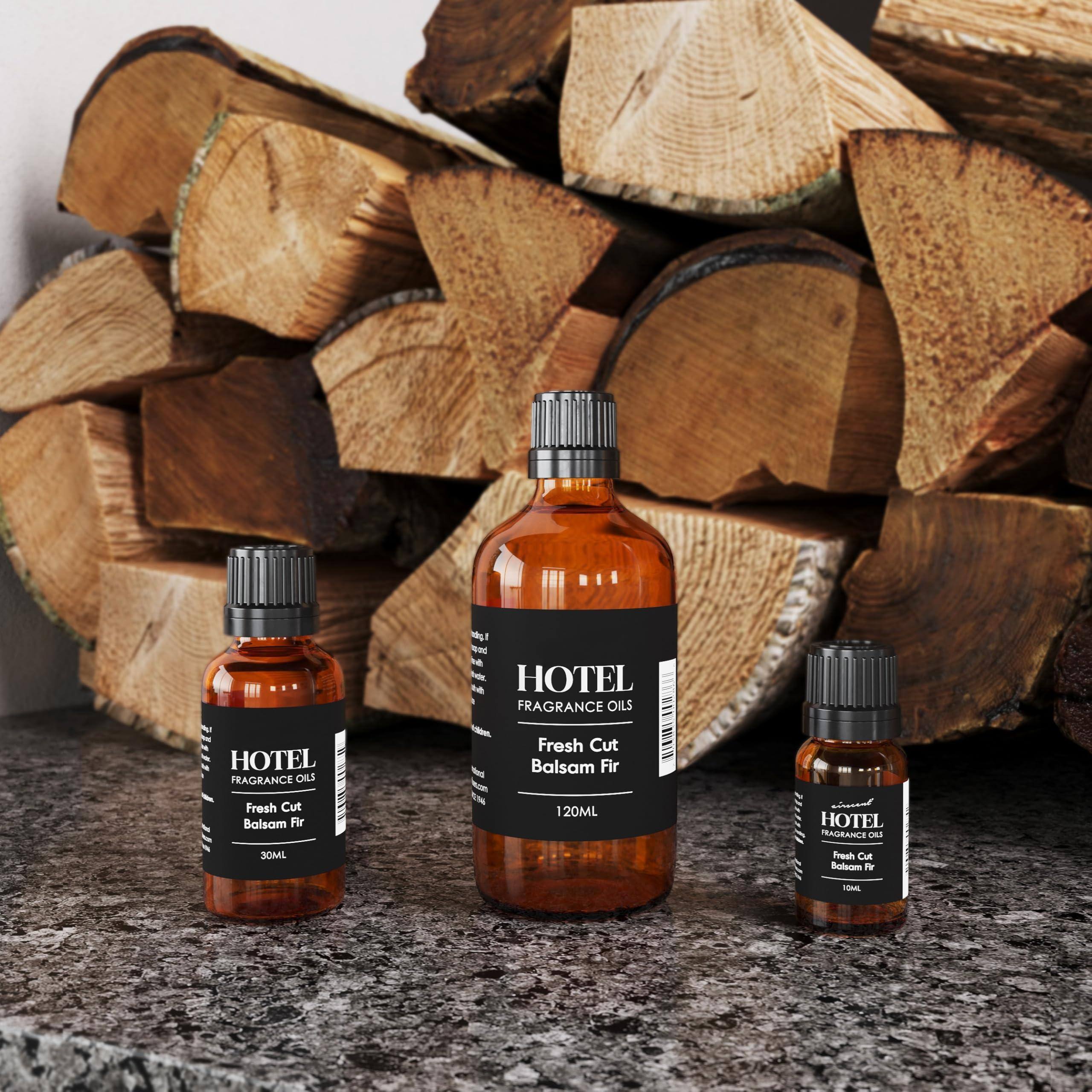 HOTEL FRAGRANCE OILS - Fresh Cut Balsam Fir  
30ML  
HOTEL FRAGRANCE OILS - Fresh Cut Balsam Fir  
120ML  
HOTEL FRAGRANCE OILS - Fresh Cut Balsam Fir  
100ML