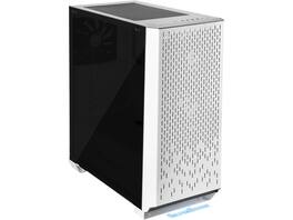 SilverStone - PM02 White Steel Front Panel, Tempered Glass ATX Mid Tower Case - White