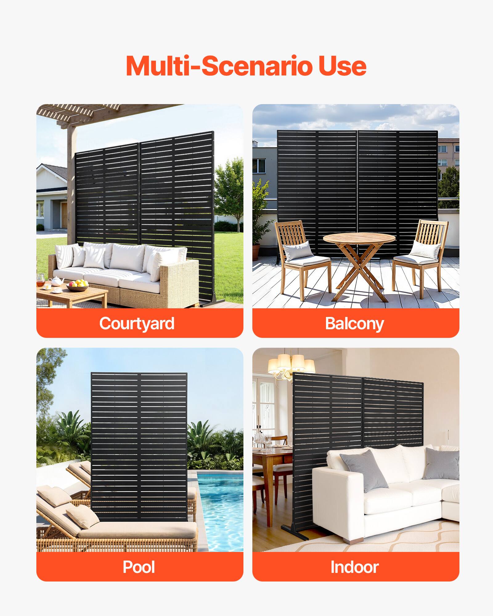Multi-Scenario Use

- Courtyard
- Balcony
- Pool
- Indoor
