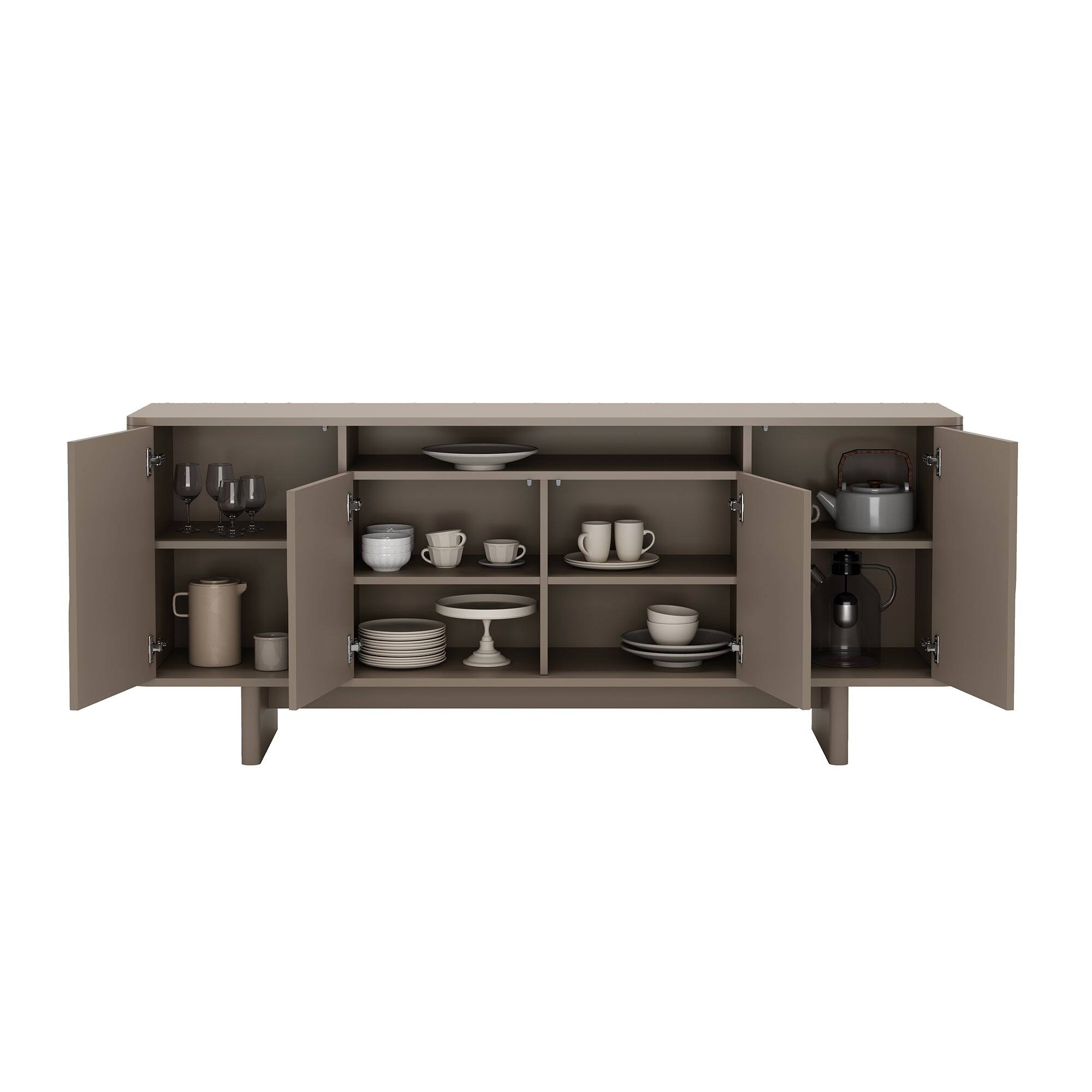 Alt View 7. Manhattan Comfort - Ella Modern 71" Sideboard - Mocha.