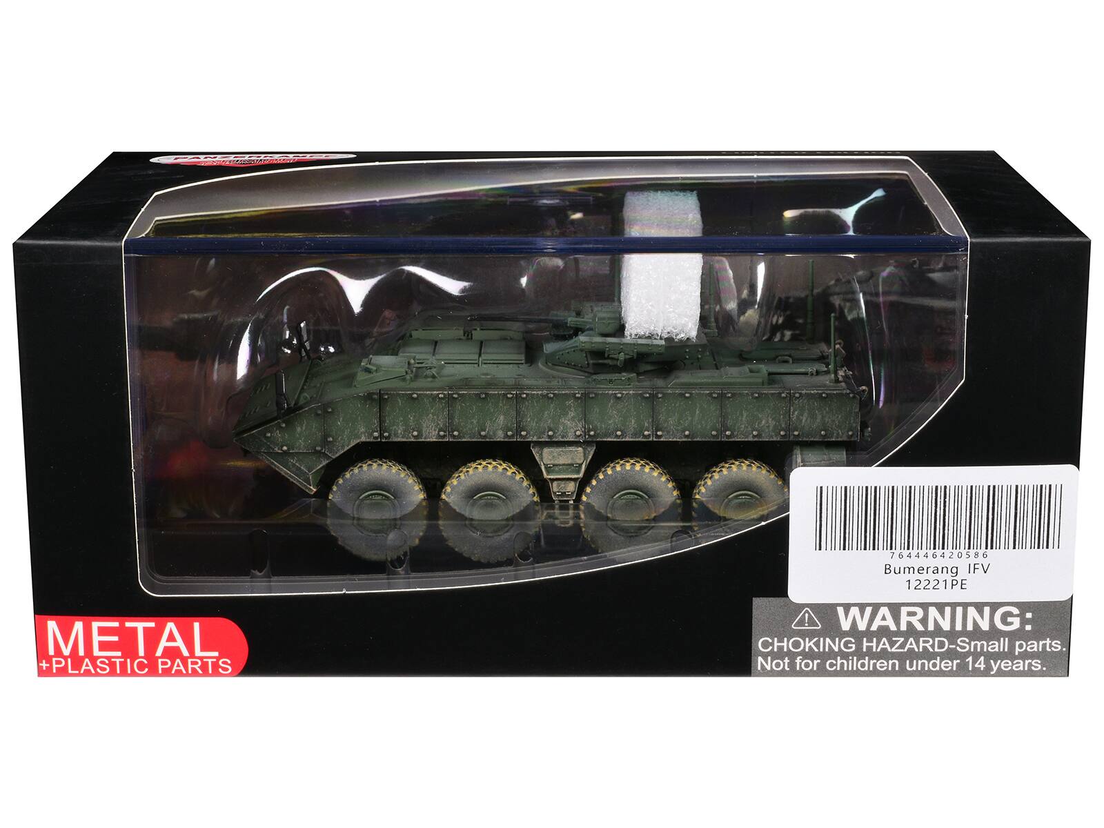 METAL + PLASTIC PARTS  
764446420586  
Bumerang IFV 12221PE  

WARNING: CHOKING HAZARD - Small parts. Not for children under 14 years.