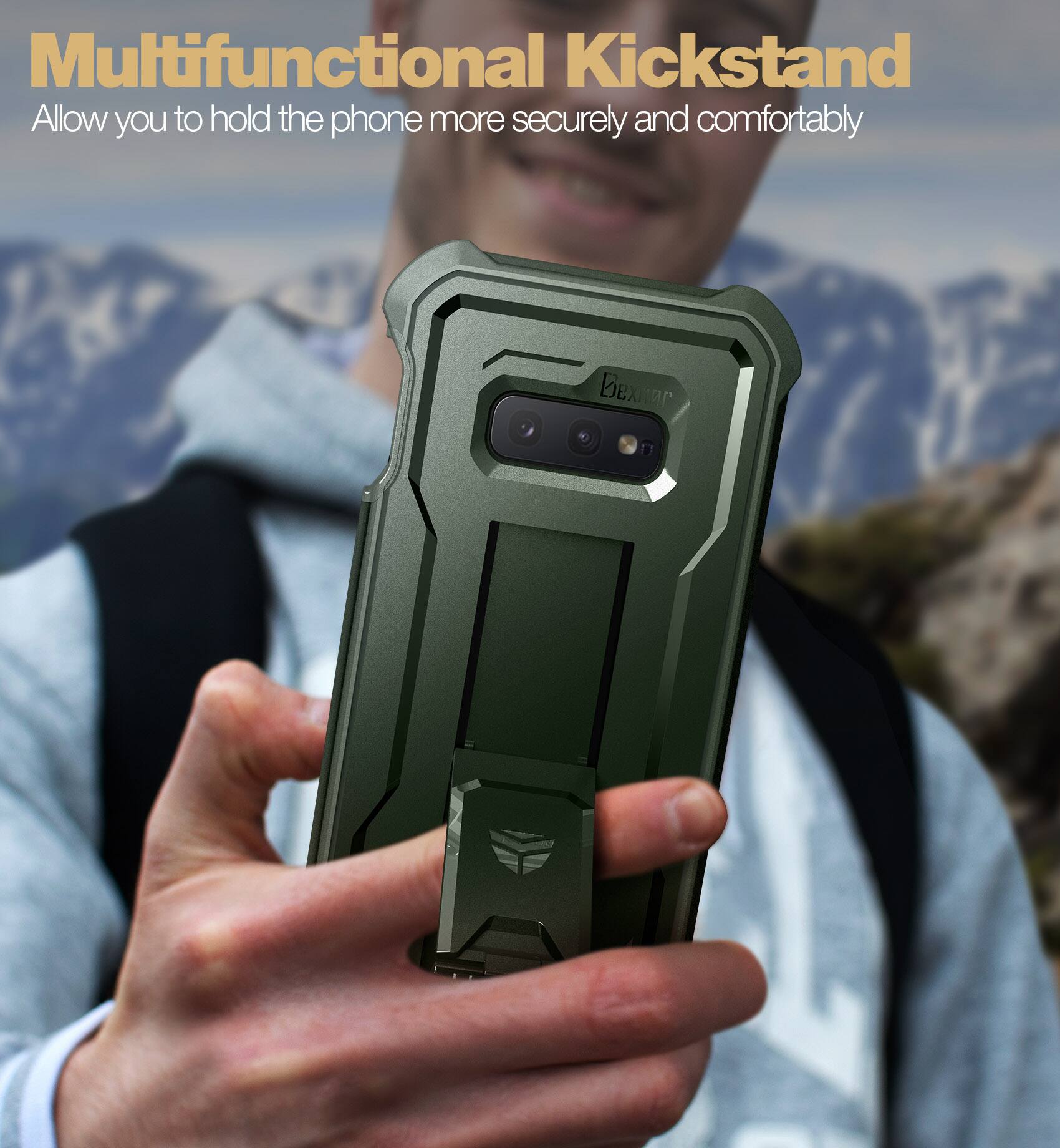 Multifunctional Kickstand  
Allow you to hold the phone more securely and comfortably