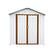 Alt View 4. Anysun - 6x4 Ft Metal Outdoor Storage Shed with Apex Roof, White & Yellow Garden Tool Shed for Backyard or Patio - White.