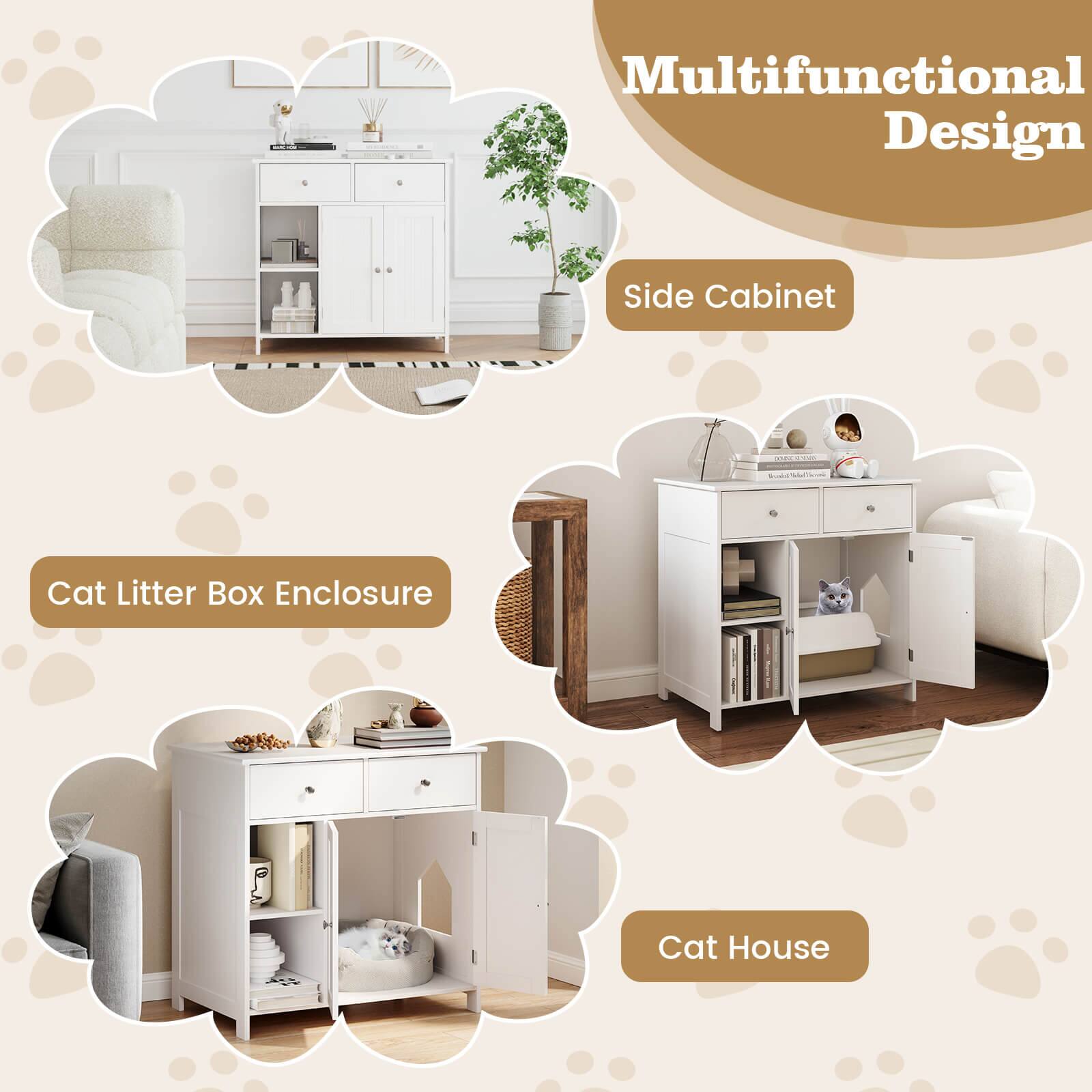Multifunctional Design

Side Cabinet

Cat Litter Box Enclosure

Cat House