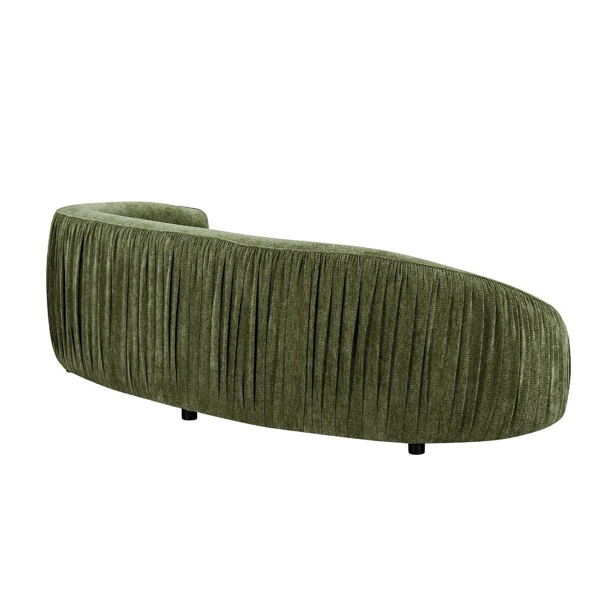 Back. Ropilly - Ropilly 92 Inch Curved Sofa Green 4 Seat Sofa Modern Living Room Couch Upholstered Fabric Sofa - Green.