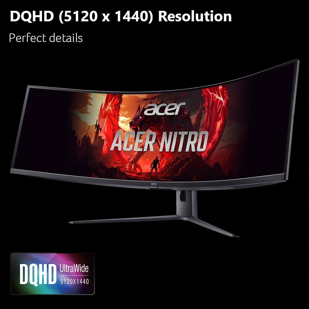 DQHD (5120 x 1440) Resolution  
Perfect details  

ACER NITRO  

UltraWide  
5120x1440