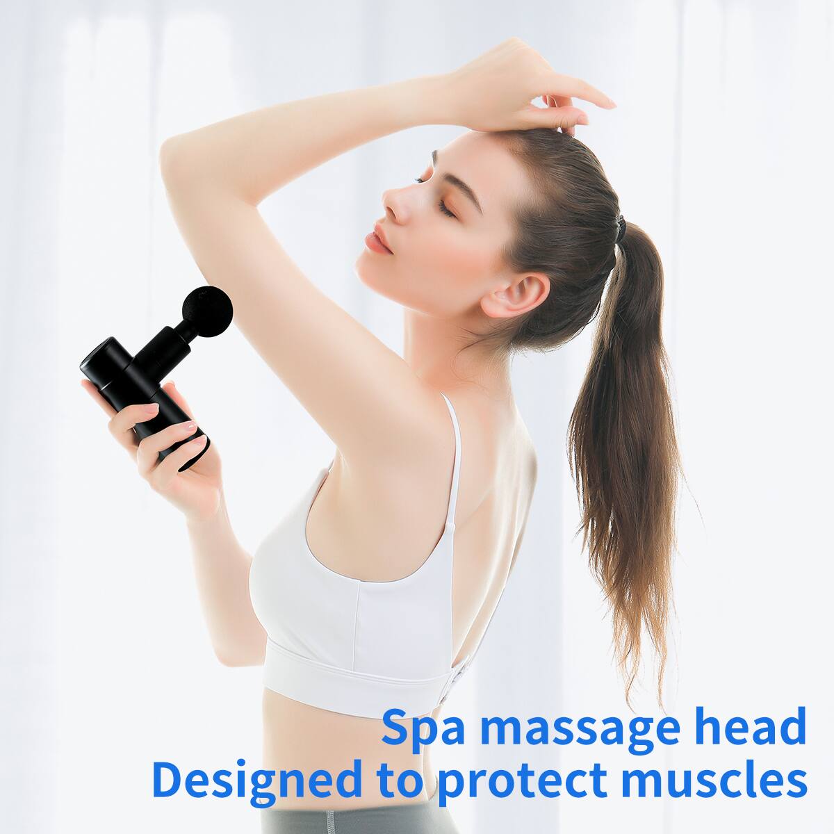Spa massage head  
Designed to protect muscles