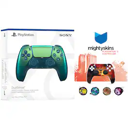 Sony - PlayStation 5 DualSense Wireless Controller with MightySkins Custom Decal Skin Voucher - Chroma Teal