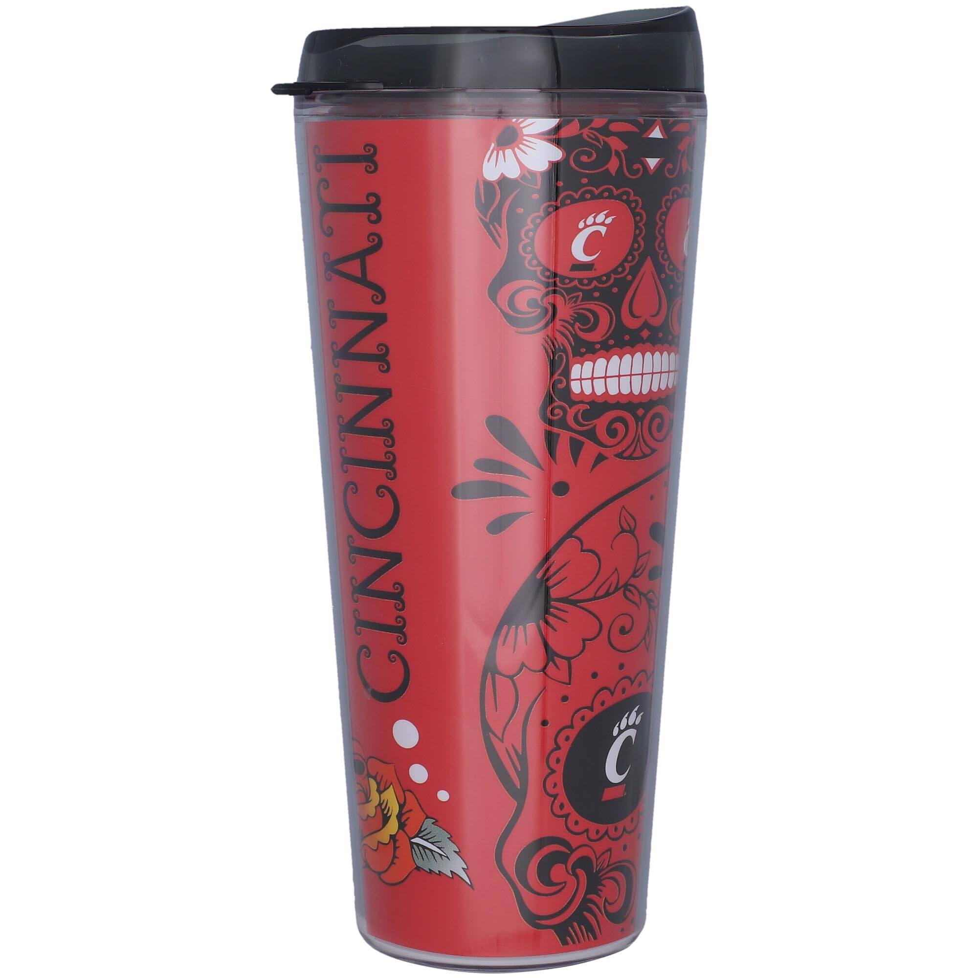 Alt View 2. Indigo Falls - Cincinnati Bearcats 22oz. D-a de los Muertos Tumbler - Multicolor.