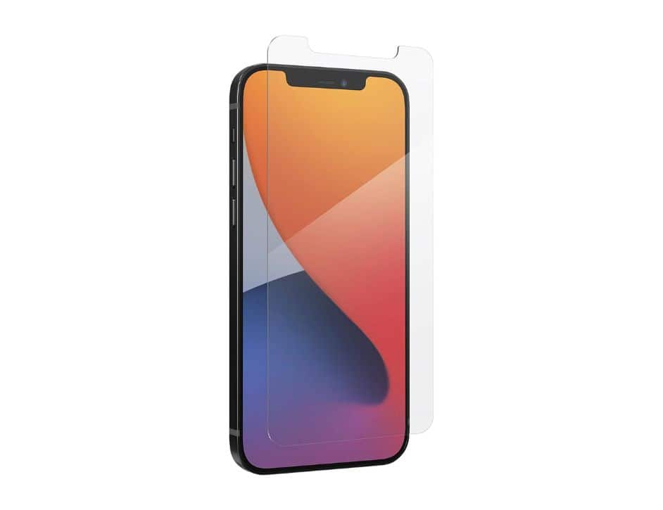 Front. ZAGG - Zagg Invisible Shield Glass Elite Visionguard+ with Blue Light Filter for iphone 12 Pro Max 5G - Clear.