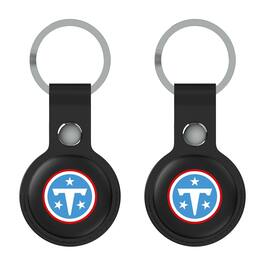 Keyscaper - Tennessee Titans Leatherette AirTag Holder 2-Pack - No Size - Black