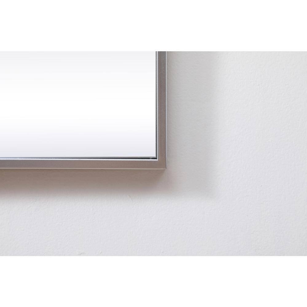 Alt View 1. Elegant Decor - Metal Frame Square Mirror 30 inch in Silver - Silver.