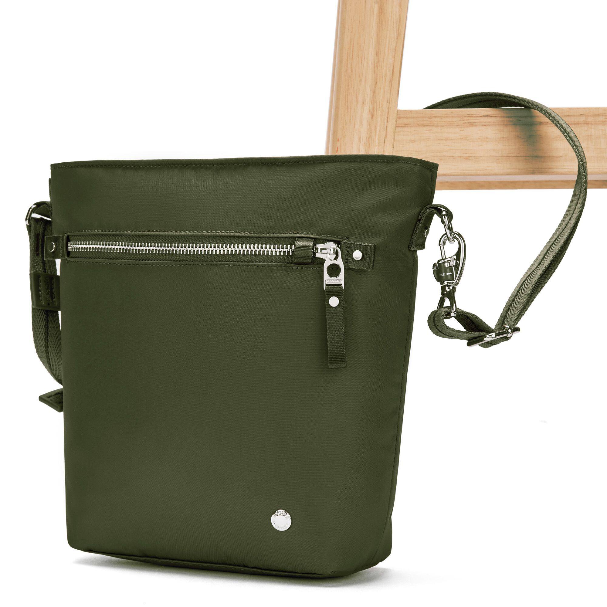 Left. Pacsafe - W Crossbody - Olive.