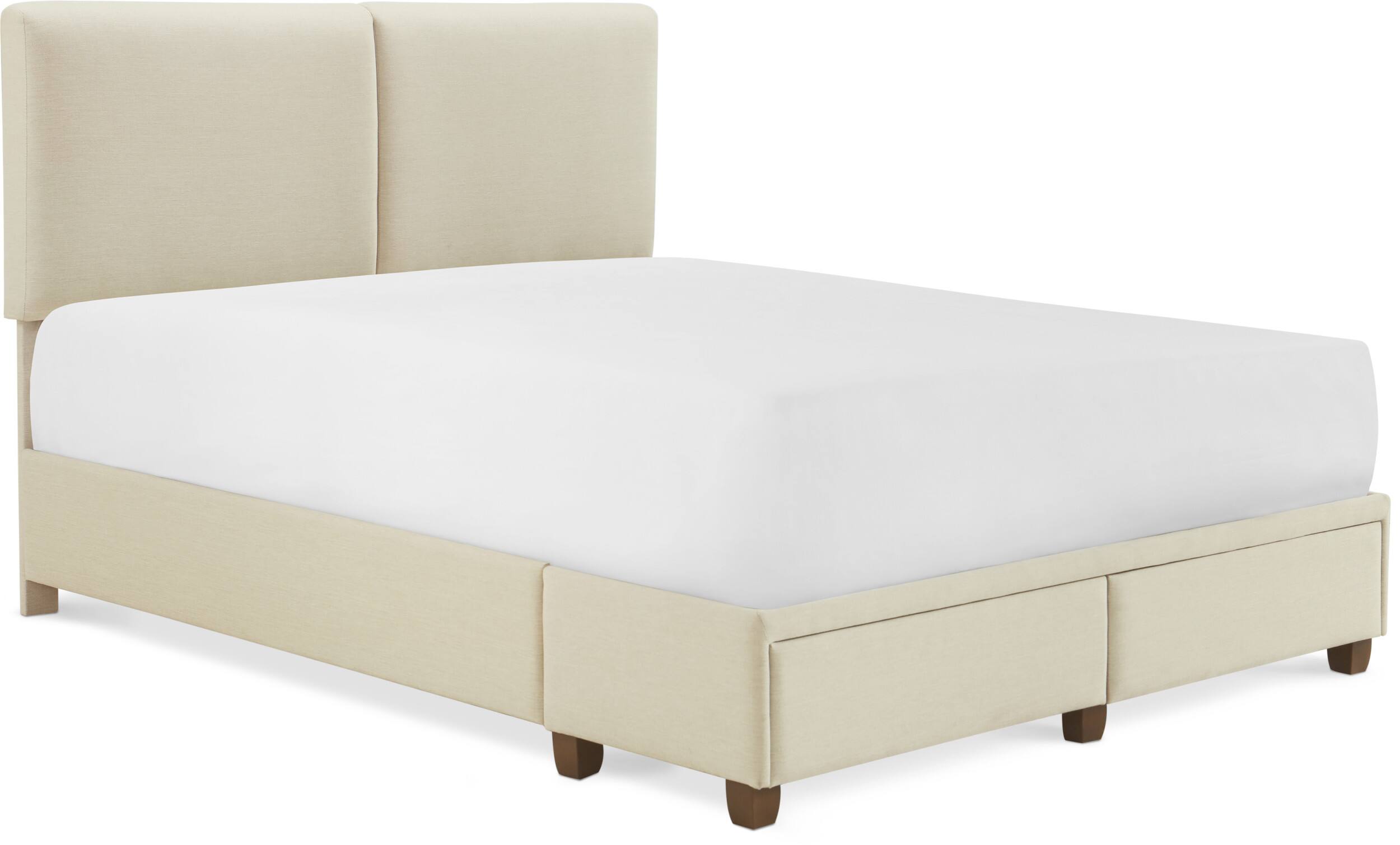 Alt View 12. Finch - Maxwell Storage Bed with Adjustable Height Headboard Queen - Beige.