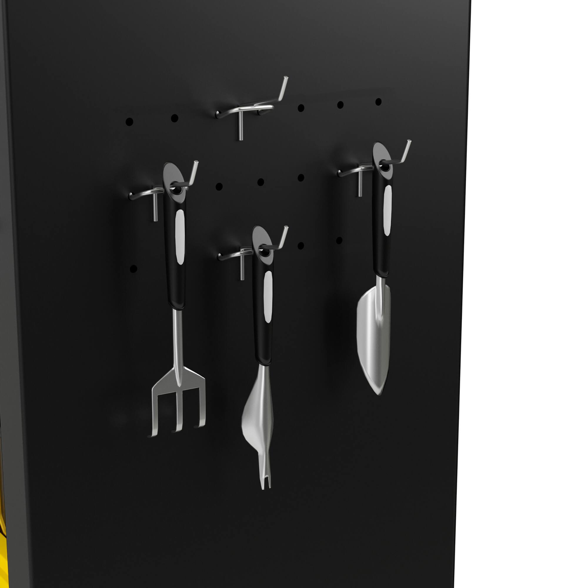 Alt View 9. Gymax - Gymax Rolling Steel Tool Chest 5-Drawer Tool Storage Cabinet w/ Hanging Holes - Black.