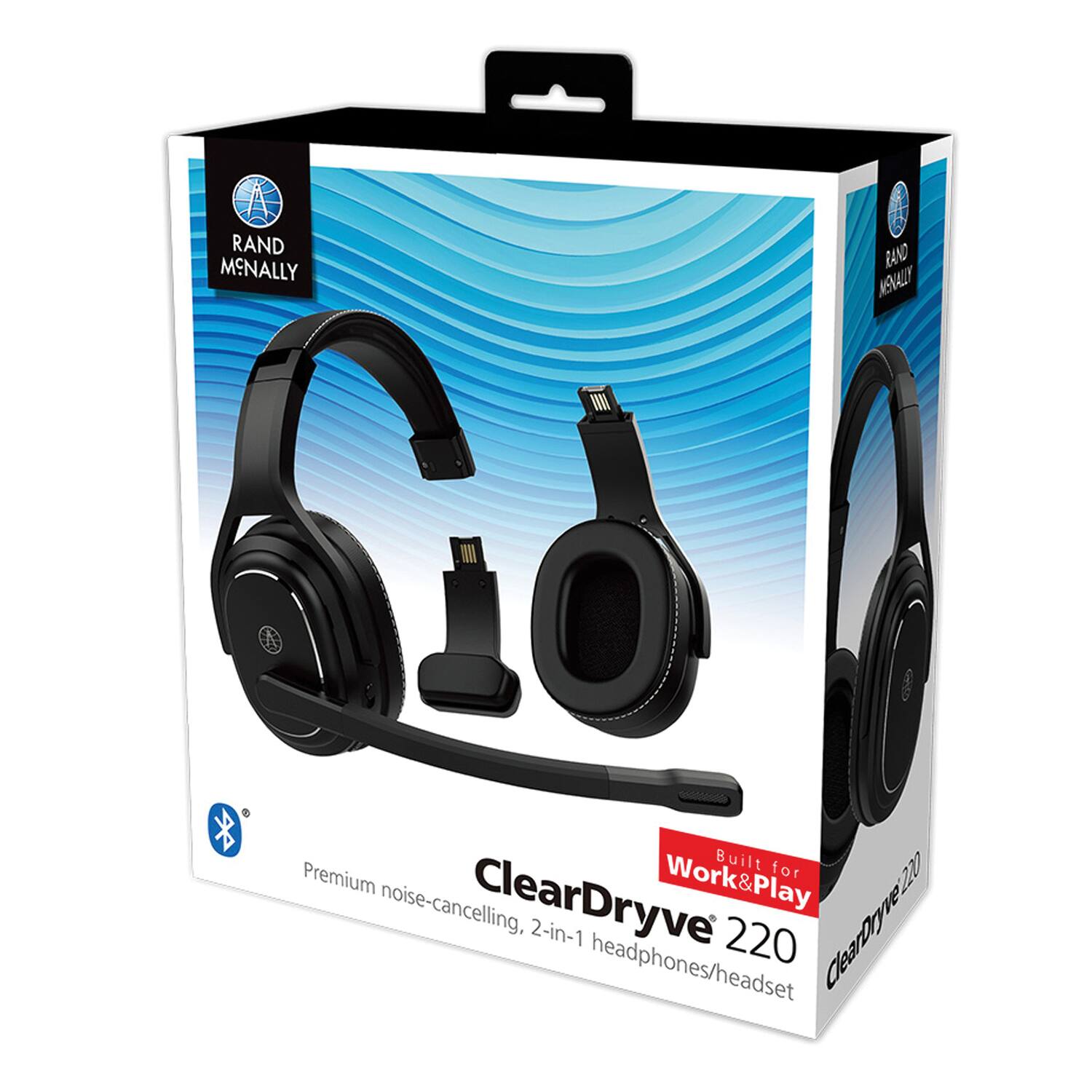 RAND MENALLY  
ClearDryve 220  
Premium noise-cancelling, 2-in-1 headphones/headset  
Built for Work & Play