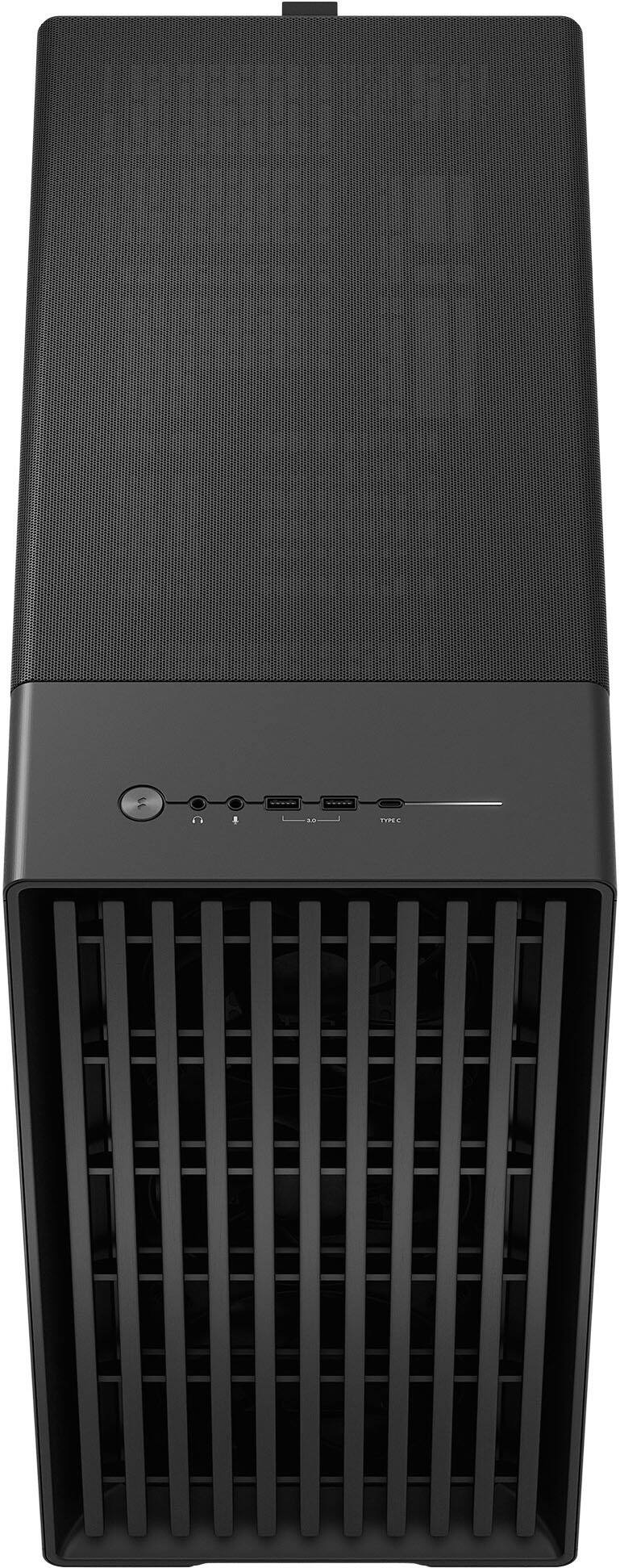 Alt View 1. Fractal Design - North XL Momentum Edition Black E-ATX Chassis with Blackened Oak Front and TG Side Panel Mid Tower PC Case - Black.