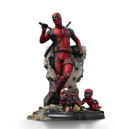 Front. Iron Studios - Wolverine & Deadpool - Art Scale 1/10 - Deadpool Statue - COLLECTIBLES - Multicolor.