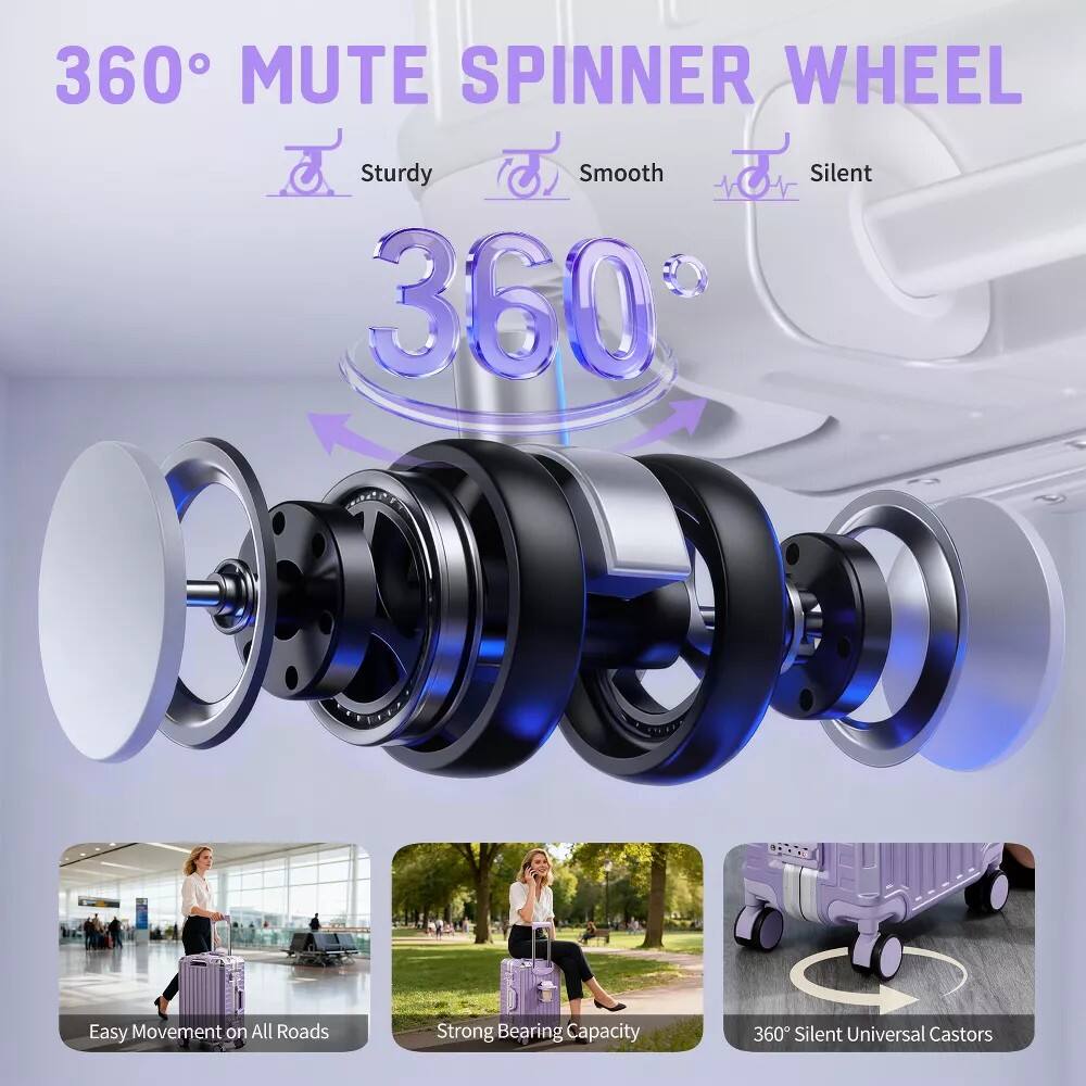 360° MUTE SPINNER WHEEL

Sturdy  
Smooth  
Silent

360°

Easy Movement on All Roads  
Strong Bearing Capacity  
360° Silent Universal Castors