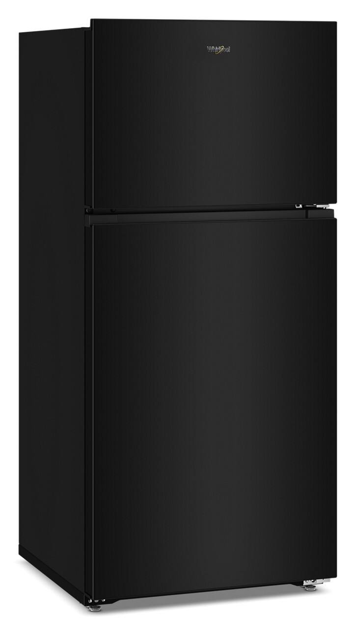 Angle. Whirlpool - 14.3 Cu. Ft. Top Freezer Refrigerator with Total Coverage Cooling - Black.