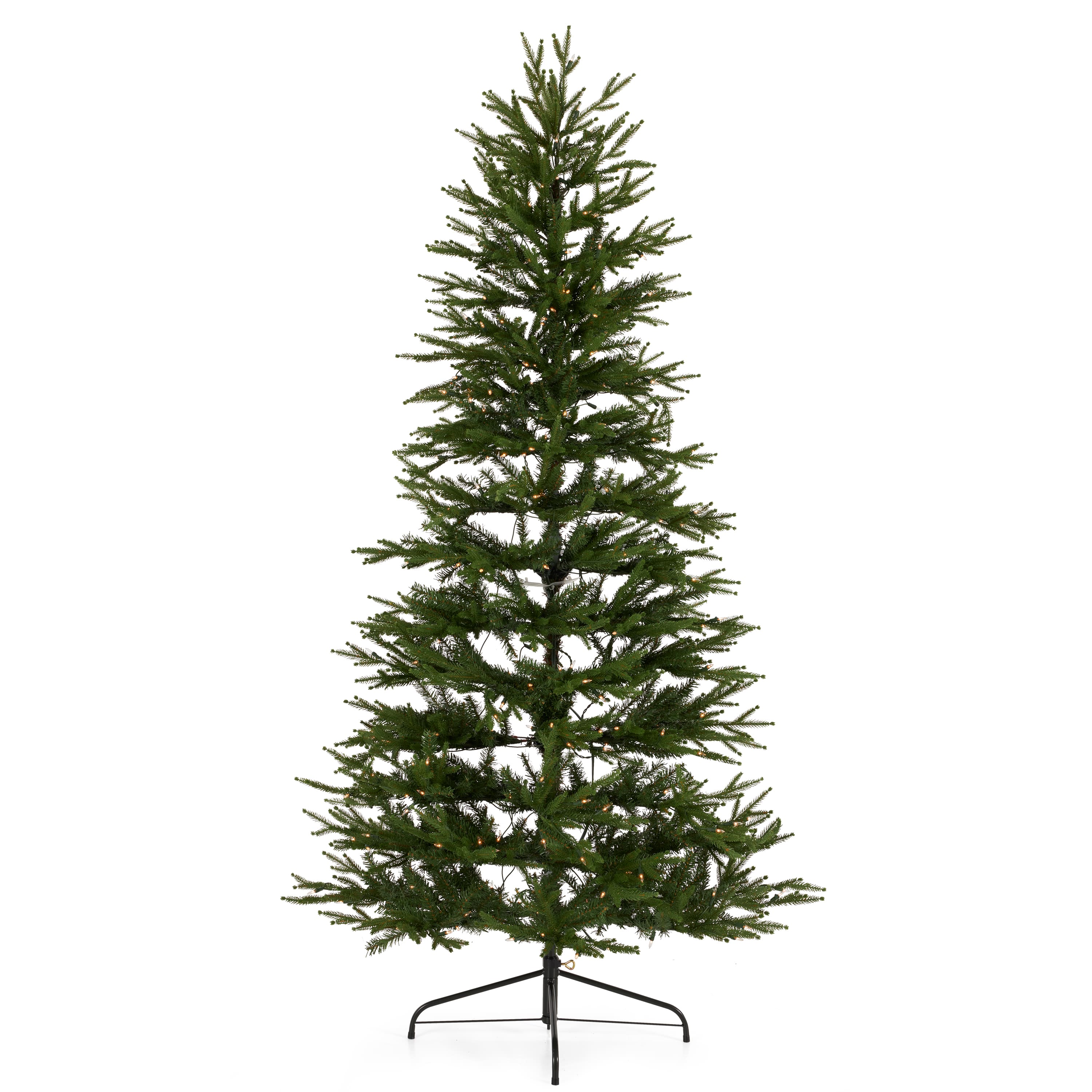 National Tree Company - Montgomery 6.5' Prelit Half Christmas Tree 300 Clear Light - Green