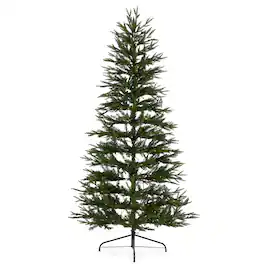 National Tree Company - Montgomery 6.5' Prelit Half Christmas Tree 300 Clear Light - Green
