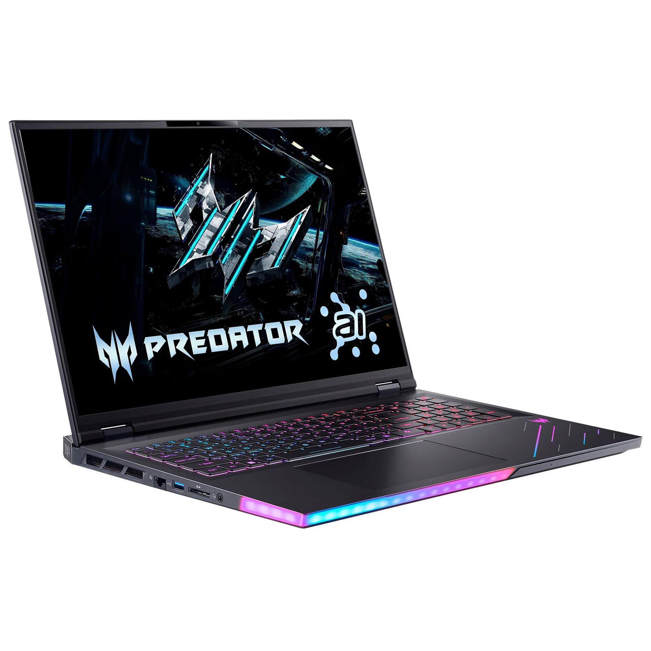 Alt View 2. Acer - Predator Helios 18 AI- 18" 240Hz Gaming Laptop - 3840 x 2400- Intel Core Ultra 9 - NVIDIA GeForce RTX 5090 – 32GB – 2TB - Abyssal Black.