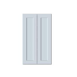 Boyel Living - 24in.W x12in.D x42in.H Dove WALL CABINET Fully assembled Cabinet With Two HDF Doors - Gray