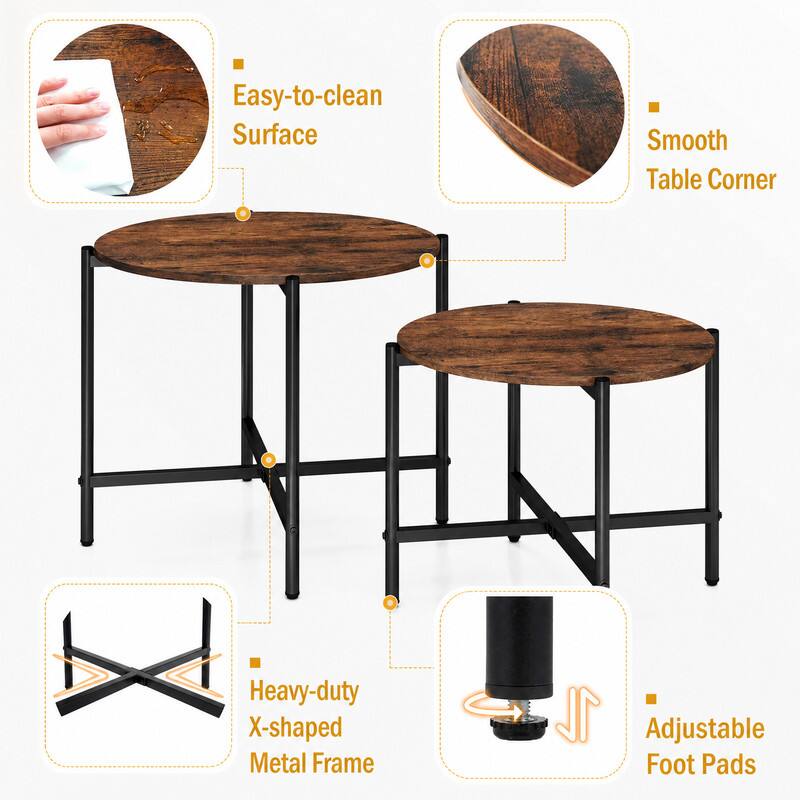 Easy-to-clean Surface  
Smooth Table Corner  
Heavy-duty X-shaped Metal Frame  
1 Adjustable Foot Pads