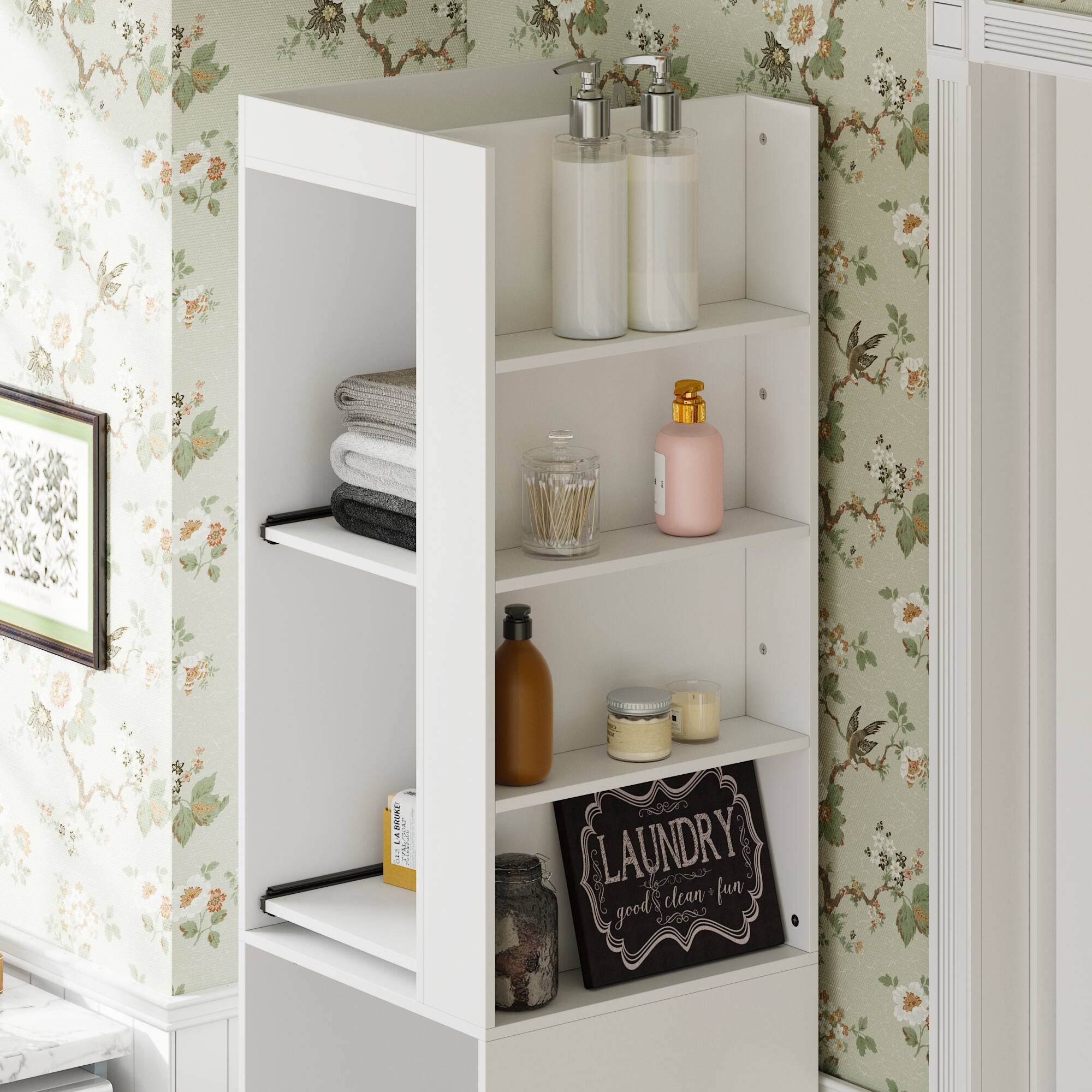 The text on the image is "LAUNDRY goods clean fun".