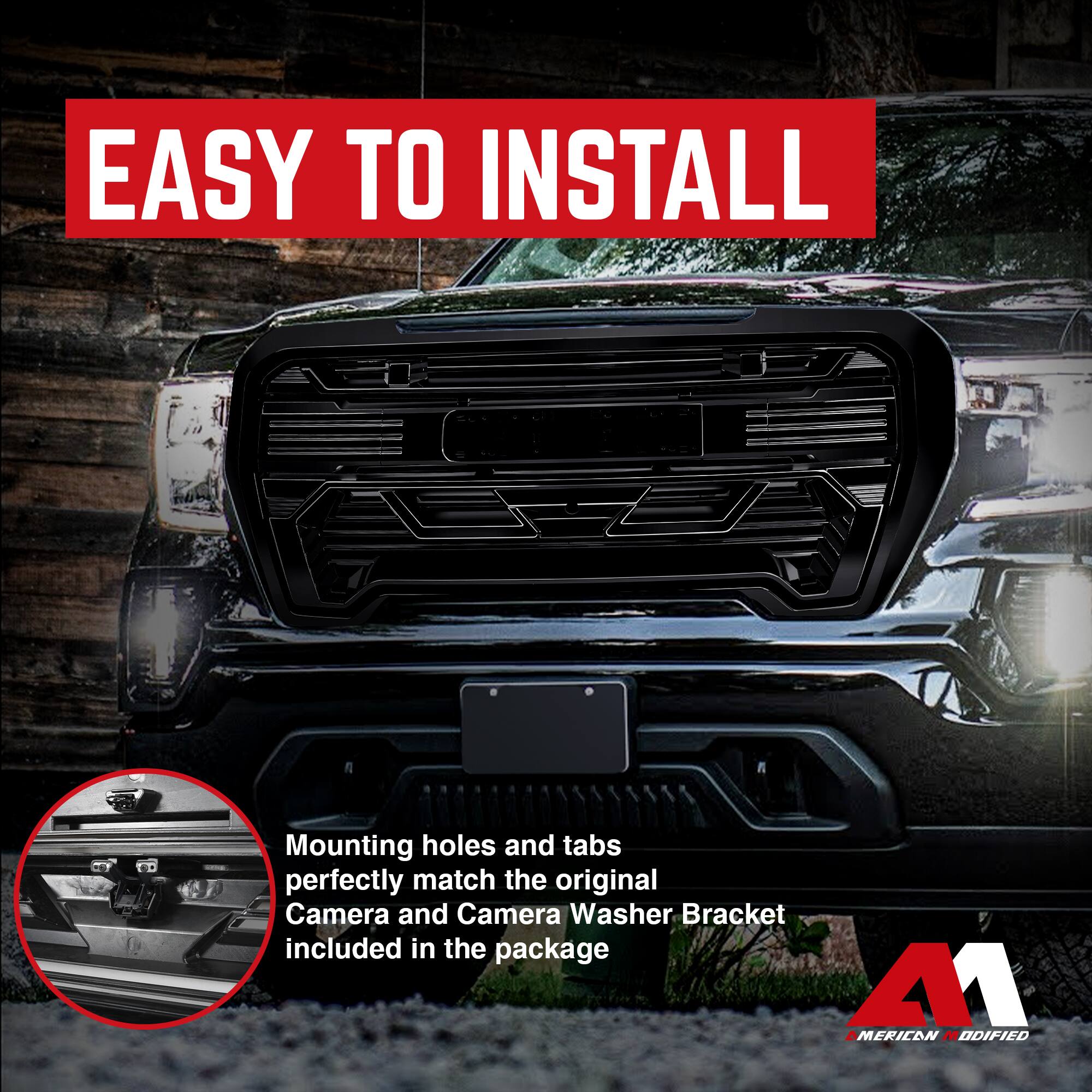 EASY TO INSTALL

Mounting holes and tabs perfectly match the original Camera and Camera Washer Bracket included in the package

AMERICON MODIFIED
