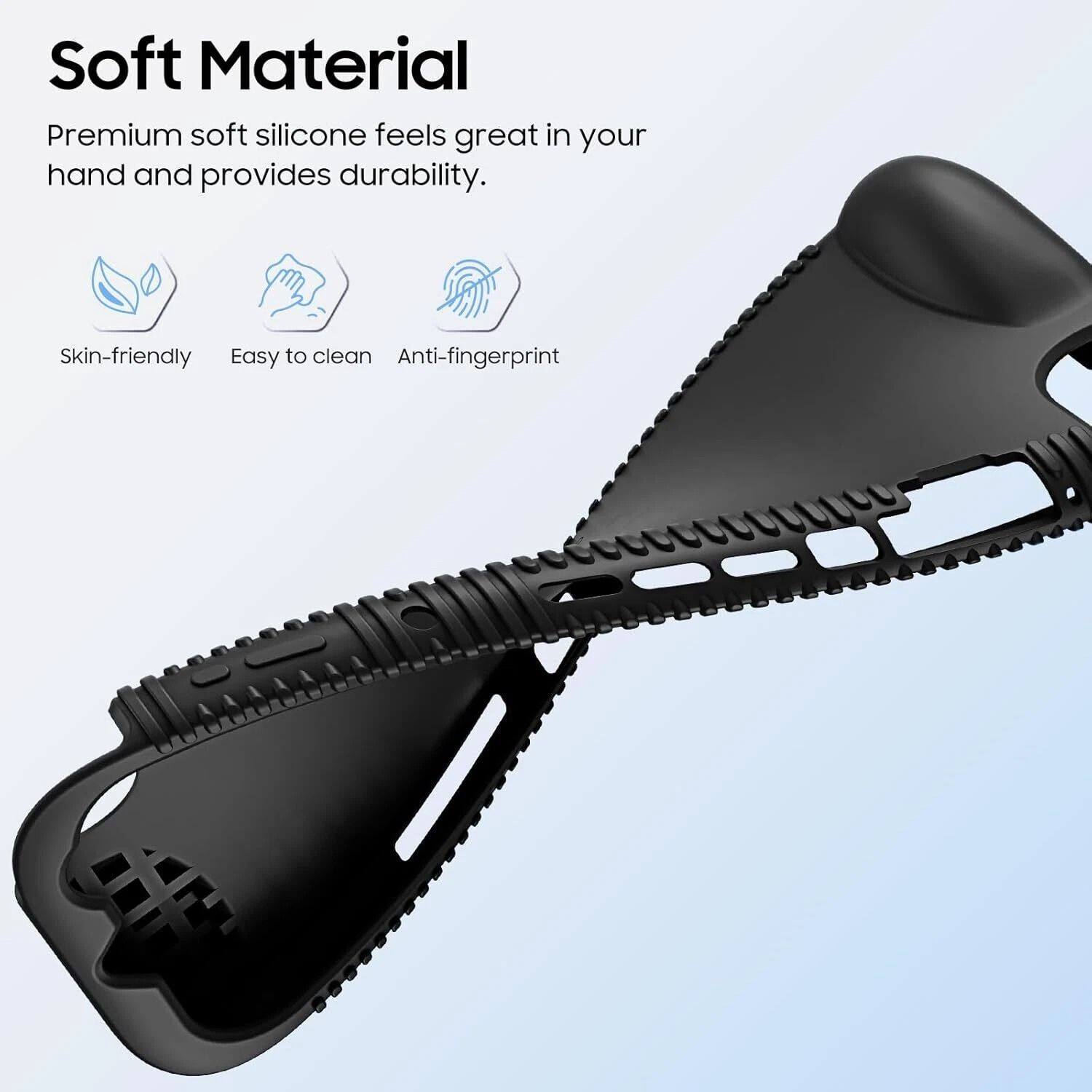 Soft Material

Premium soft silicone feels great in your hand and provides durability.

- Skin-friendly
- Easy to clean
- Anti-fingerprint