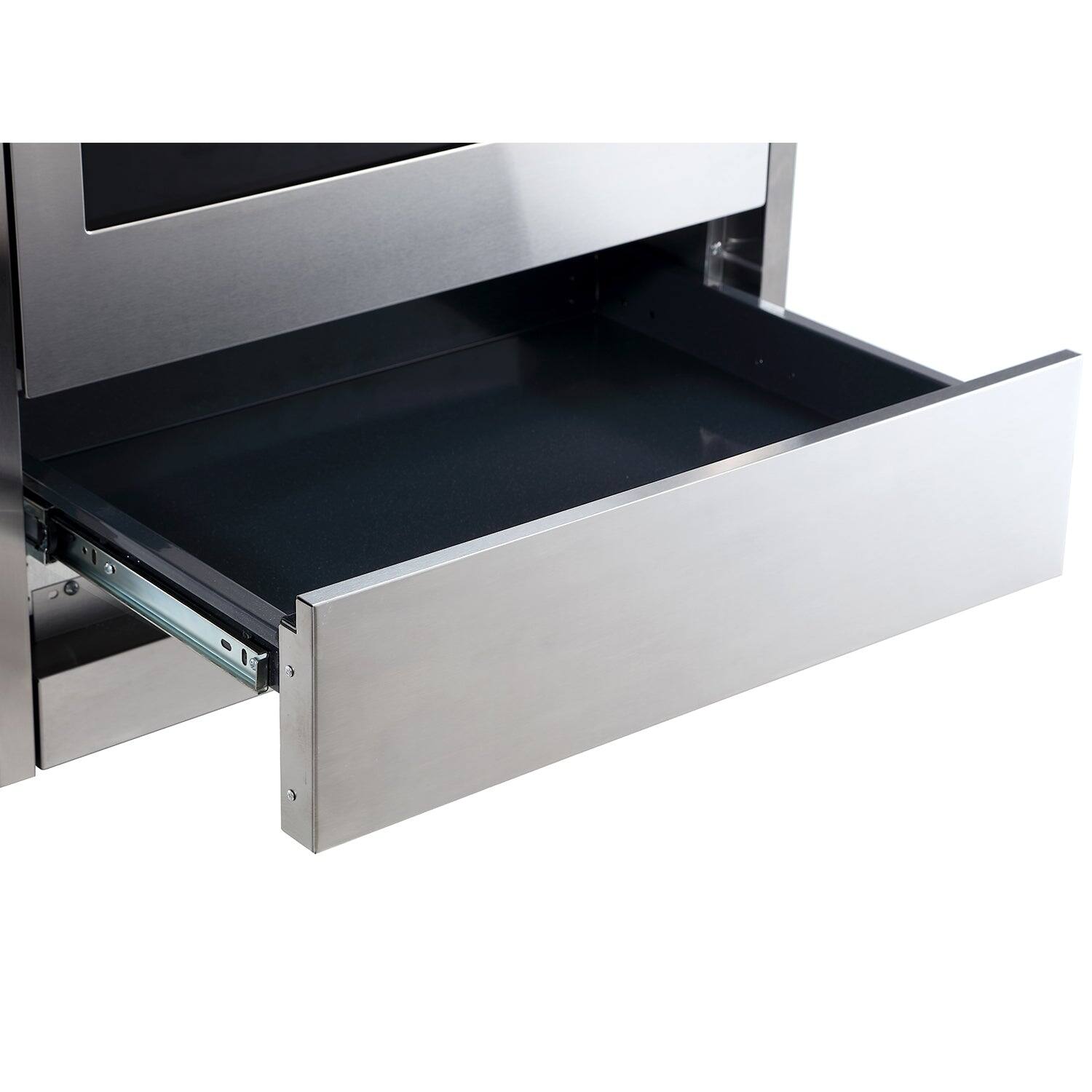 Alt View 4. Rangaire - Rangaire 24" Electric Range AirFry Convection Oven Freestanding Stainless Steel RRE241TS - Stainless steel.