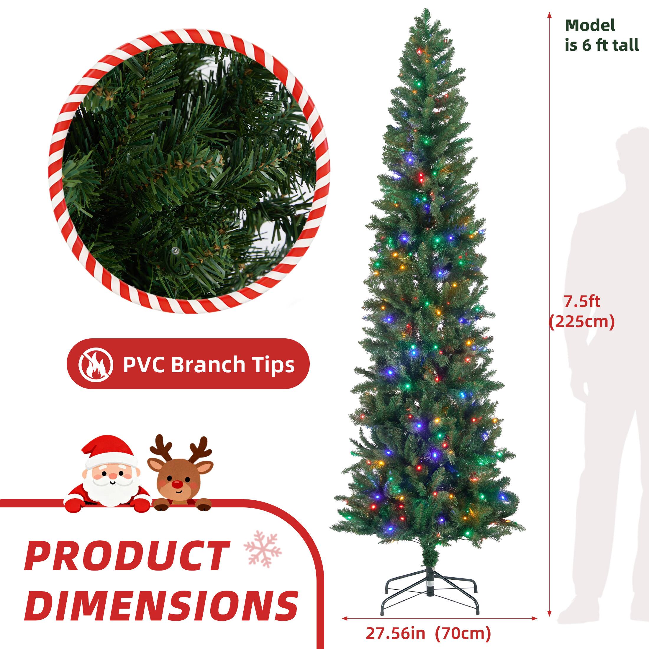Model is 6 ft tall  
7.5ft (225cm)  
PVC Branch Tips  
PRODUCT DIMENSIONS 27.56in (70cm)