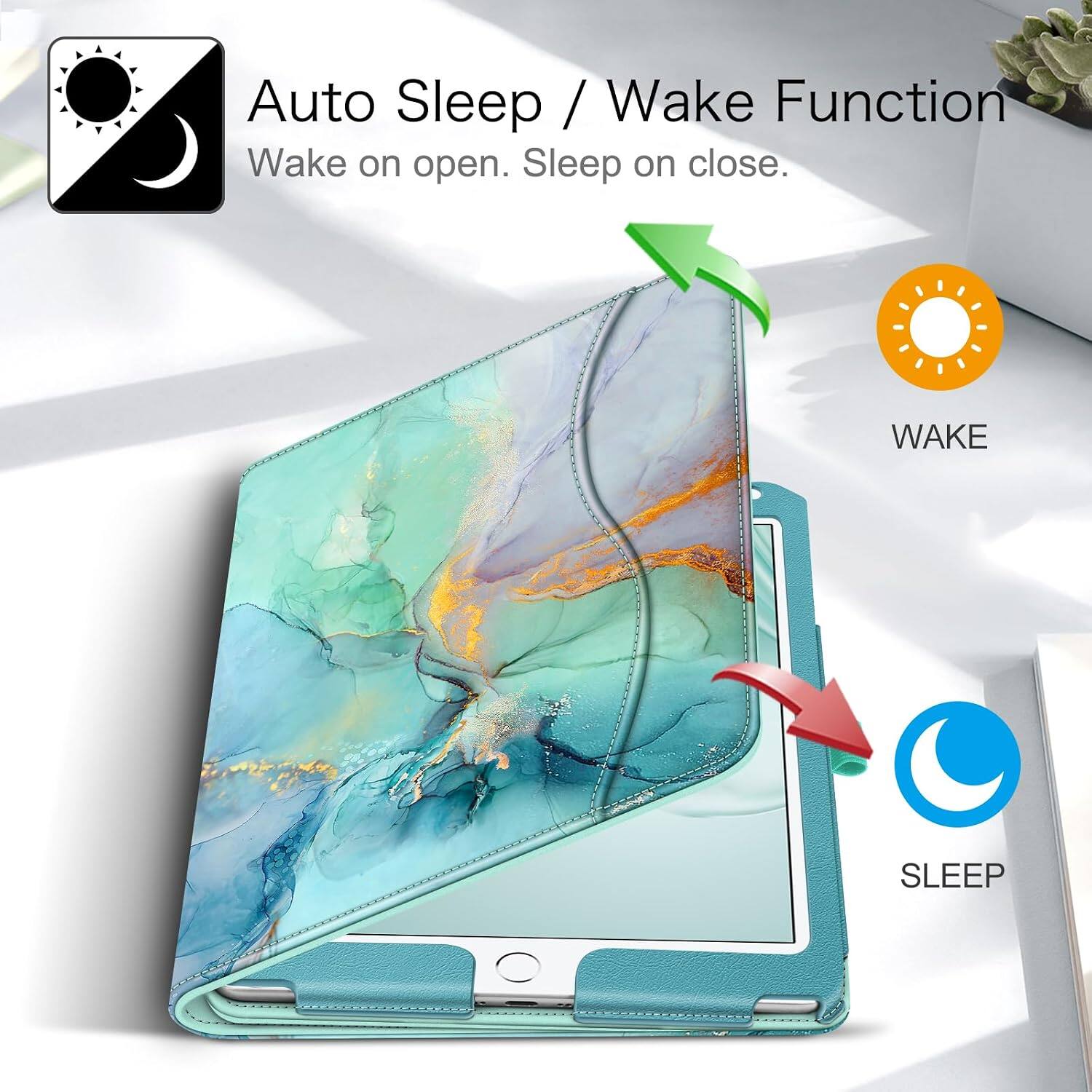 Auto Sleep / Wake Function  
Wake on open. Sleep on close.