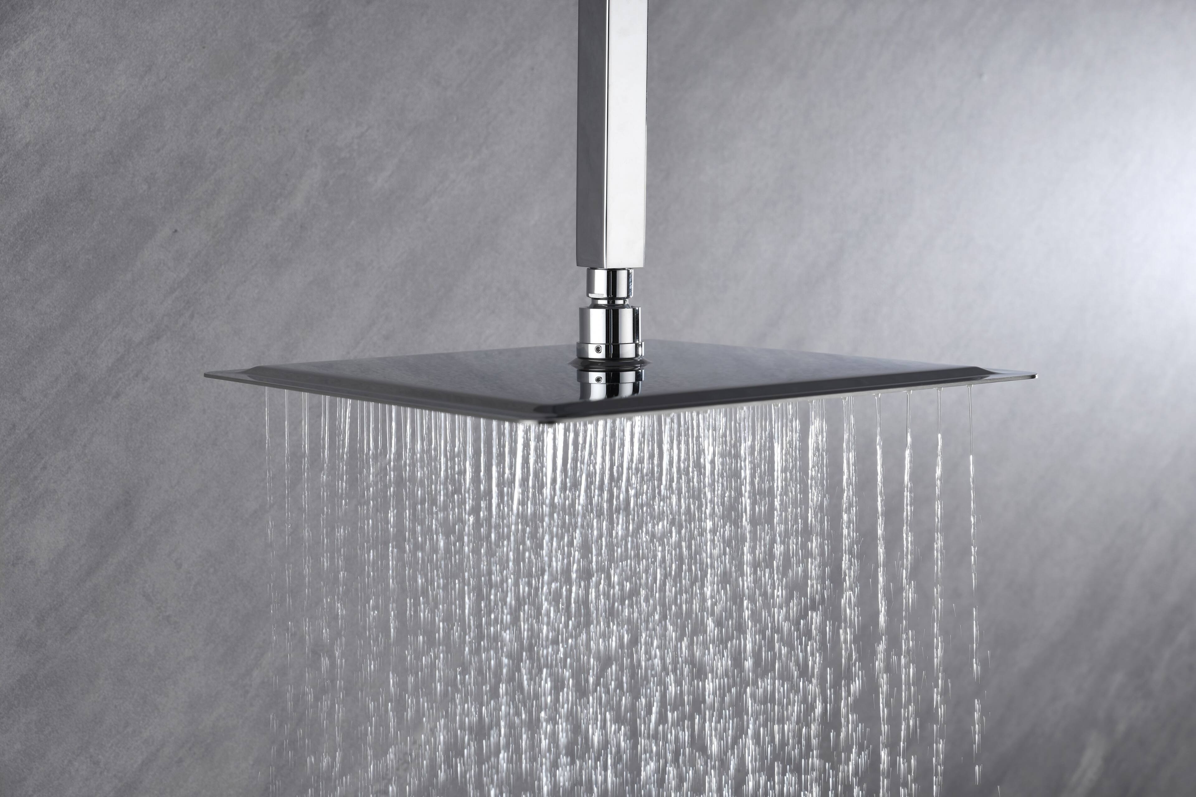 Left. APRILSOUL - High Pressure Rain Shower Head Ultra Thin 304 Stainless Steel Self Clean Nozzles - Chrome.