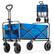 Front. Bestier - CollapsibleWagon Cart ,330 lbs Quantity Portable Utility Wagon with Adjustable Handbar for Camping,Shopping,Outdoor - Blue.