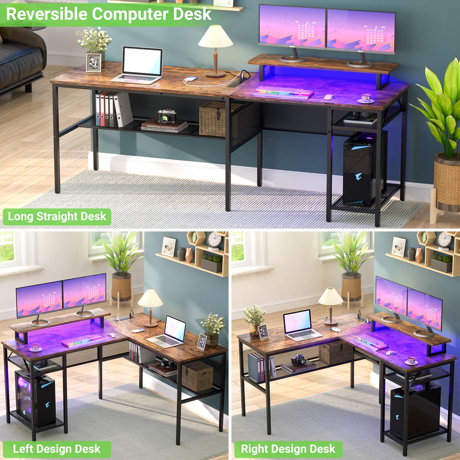 Reversible Computer Desk

Long Straight Desk

Left Design Desk

Right Design Desk
