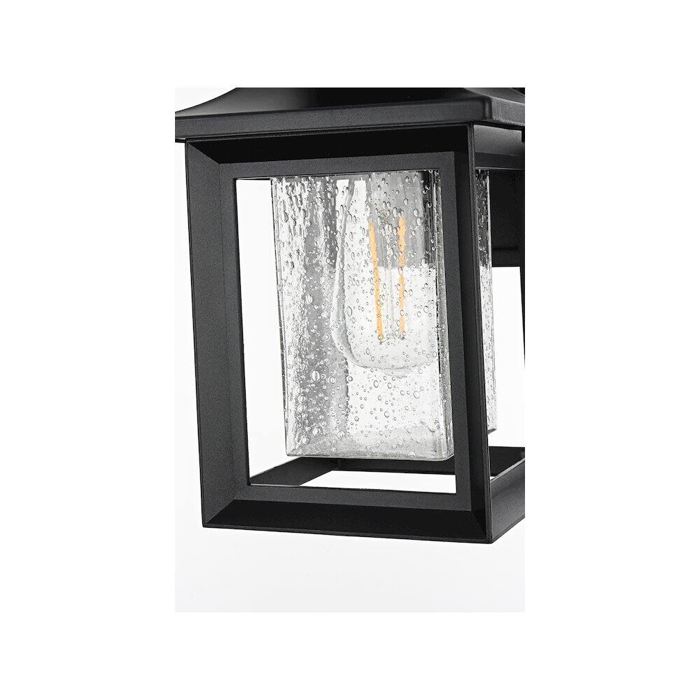 Alt View 2. Elegant Lighting - Judson 7 inch Outdoor Pendant in Black - Black.