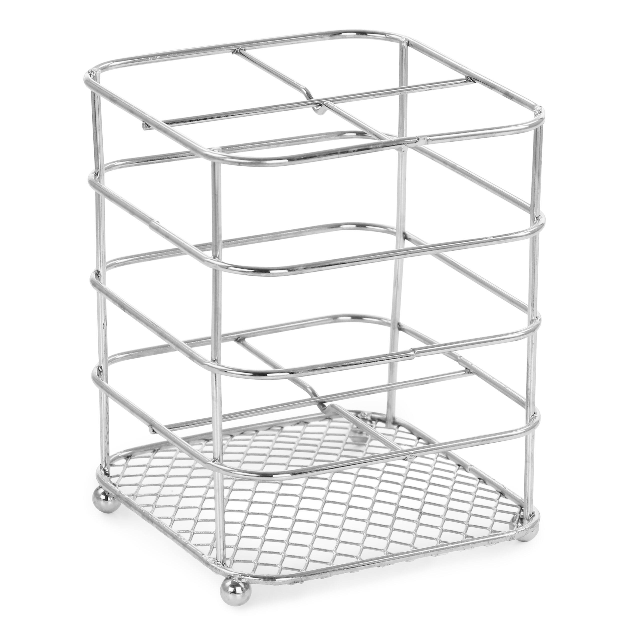 Alt View 2. Gibson - Gibson Everyday Fairfield 16 Piece Flatware Set with Wire Caddy in Egg Shell - Egg Shell.