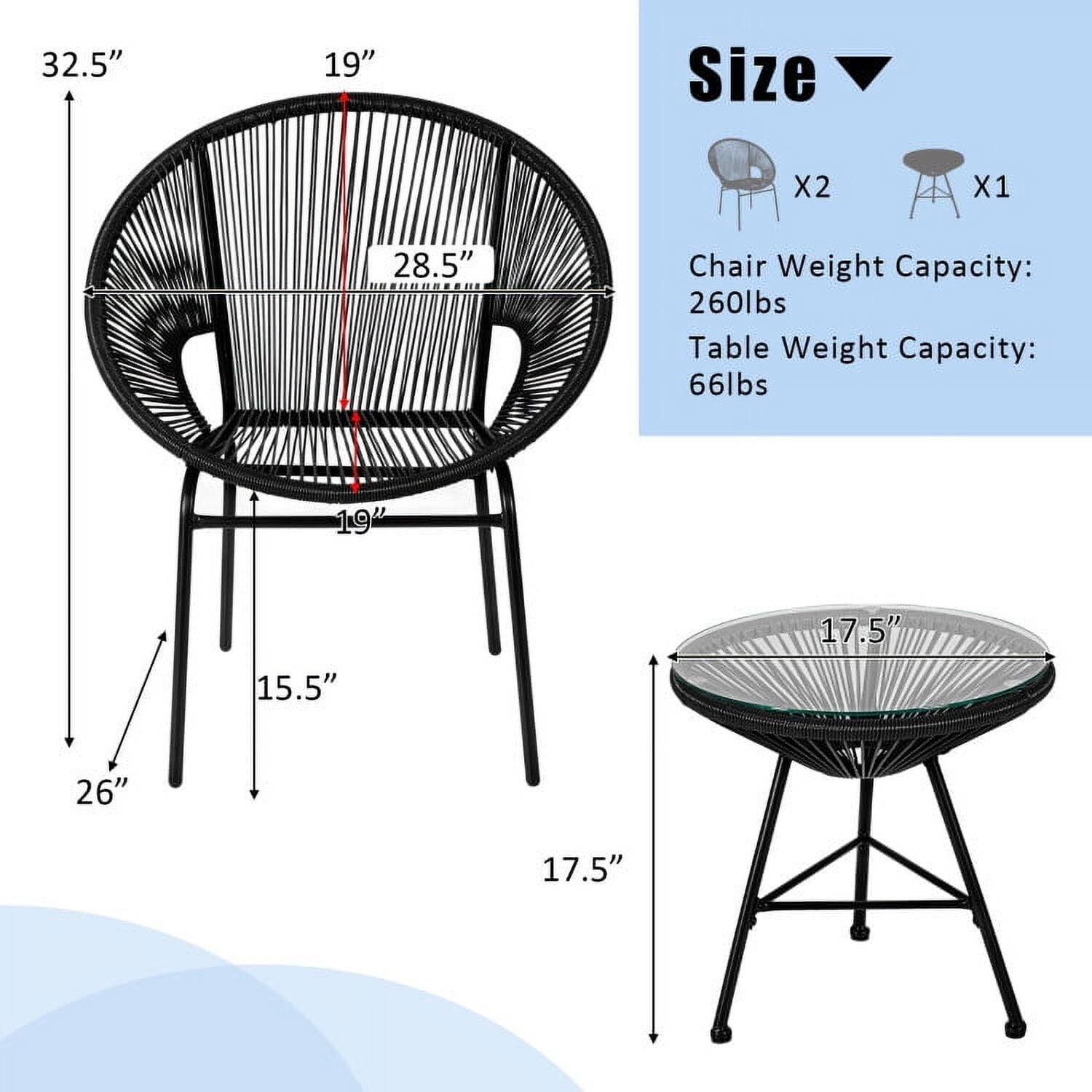 32.5" 19" Size X2 X1 28.5" 19" 15.5" 26" 17.5" 17.5"  
Chair Weight Capacity: 260lbs  
Table Weight Capacity: 66lbs